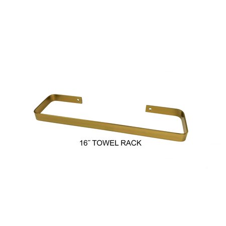 HEAT STORM Fixture Mounted Metal Towel Rack, 16 in., Gold HS-Towel-16G